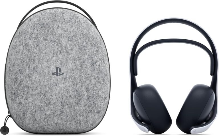 Sony, Casque-micro sans fil PULSE Elite pour PlayStation 5, PC et Mac, réduction de bruit, 30h d’autonomie, Couleur : Blanche