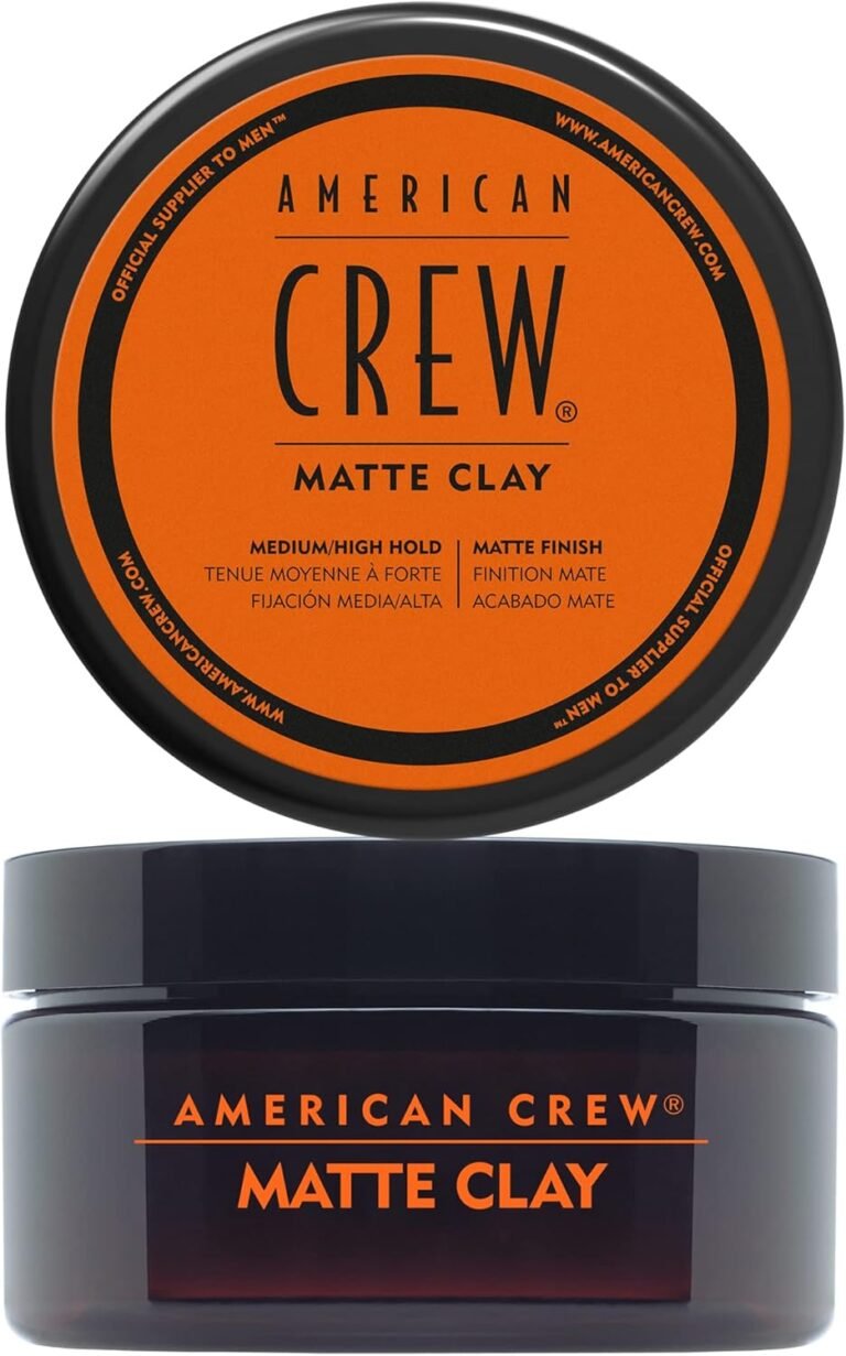 American Crew Matte Clay, Cire Cheveux Homme à l’Argile (85 g), Fixation Moyenne à Forte & Fini Mat et Soyeux, Tous Types de Cheveux, Formule Professionnelle