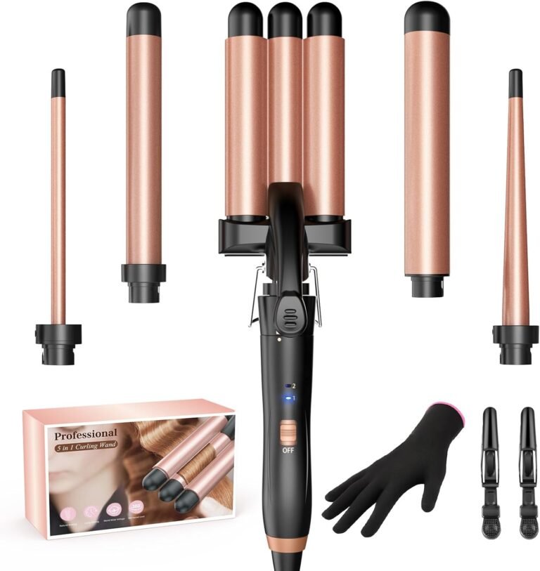 BESTOPE MIX Curling Iron 3 Heads – 22 mm Ceramic Hair Curling Iron – 2 Temperatures – Fast Heating Waving Iron for Long, Short Hair