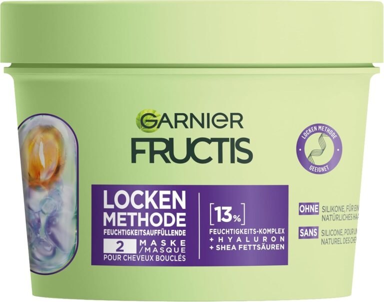 Garnier Hydrating Hair Mask for All Types of Curls Repairs and Revitalizes with Hyaluronic Acid and Shea Fatty Acids Vegan Silicone Free Fructic Curls Method