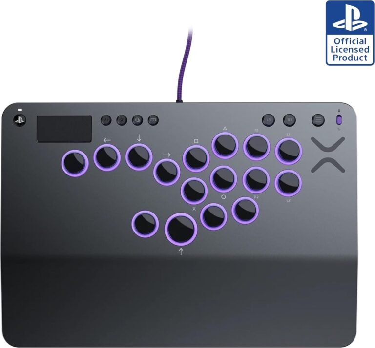 Turtle Beach Victrix Pro KO Leverless All Button Fight Stick for PlayStation 5, Officially Licensed PS5|PS4, Windows 10/11 PC, Customizable eSports Tournament Ready Controller, Gray