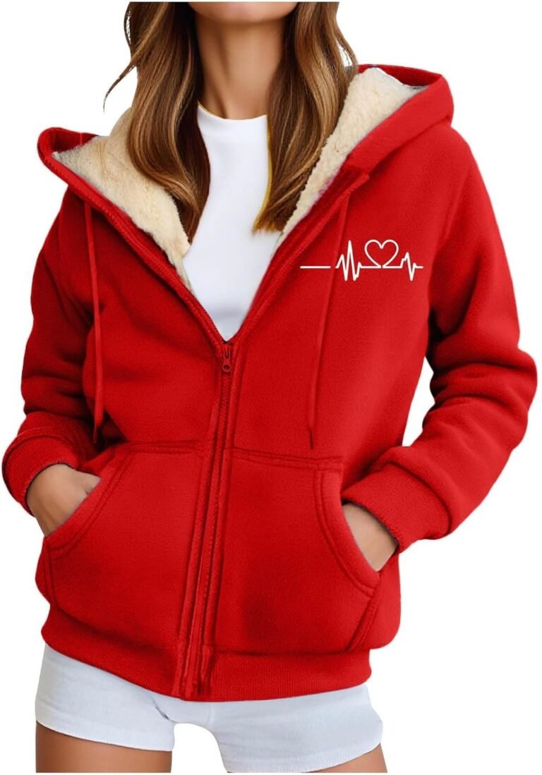 Veste Polaire Femme, Polaire Femme Veste Hiver Chaude Sweats Manteau à Capuche Zippé Laine éPais Souple Blousons Fourrure Hooded Coat Manche Longue Cardigan Casual Mode Hiver Chaude Outerwear