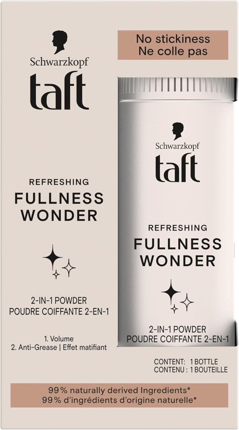 Schwarzkopf TAFT Hair Styling Powder 2-in-1 Volume Long-Lasting Matifying Effect Messy Effect No Stick 99% Natural Ingredients 10 g Container