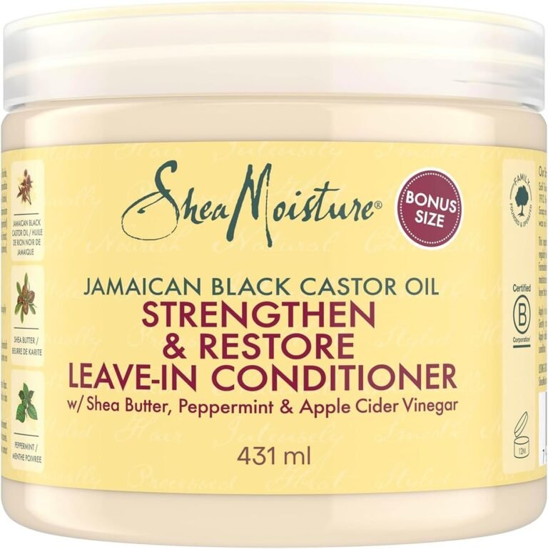 Shea Moisture Jamaican Black Castor Oil Leave-In Conditioner for Natural Hair, 430ml