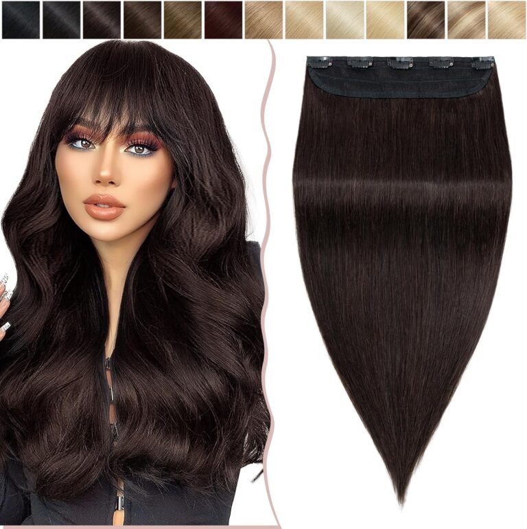 SEGO Clip-In Human Hair Extension Monobande Light Volume Remy Human Hair 50 cm 02 # Dark Brown