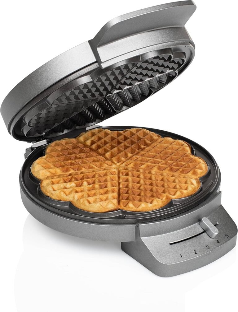 Princess Waffle Maker Deluxe 132380-5 Heart Shaped Waffles – 1200 W – Stainless Steel