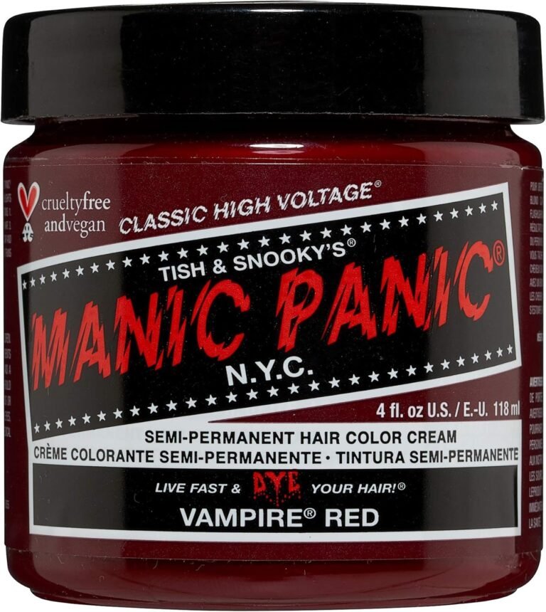 Manic Panic Vampire Red Classic Creme, Vegan, Cruelty Free, Semi Permanent Hair Dye 118 ml