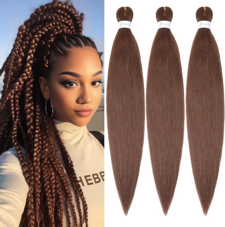 Easy Braid Hair Extensions Brown Braids Hair Extensions for Braids 26 Inches 3packs African Addition Extensions