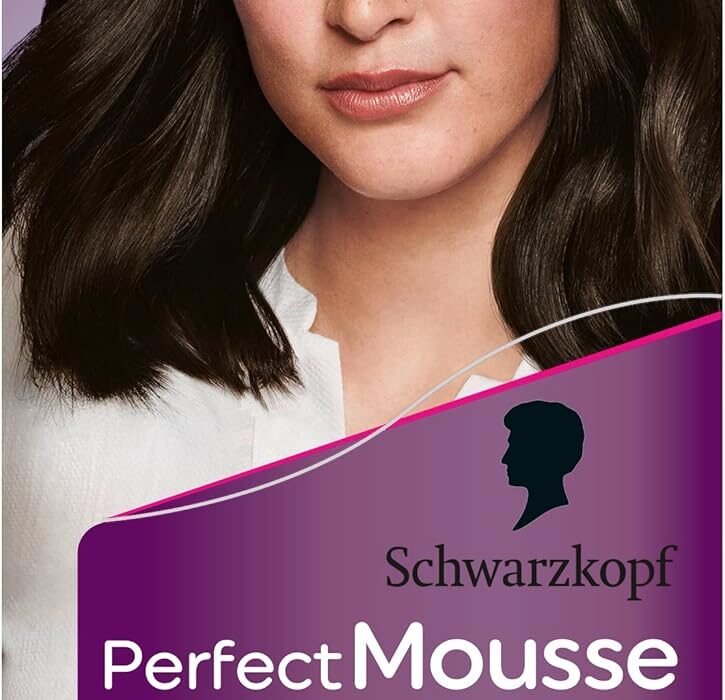 Schwarzkopf – Perfect Mousse – Hair Color – Permanent Mousse without Ammonia – Care Mask 96% natural ingredients – Black Brown 300, 0.5 ml (Pack of 1)
