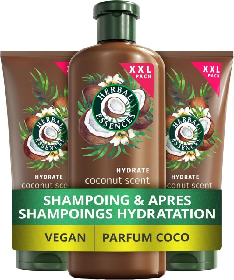 Herbal Essences Hydration Set Shampoo 680ml And Conditioner 2x350ml Coconut Scent, For Very Dry Hair. Helps Nourish and Smooth, For Soft Hair. Natural Origin Ingredients*, Vegan