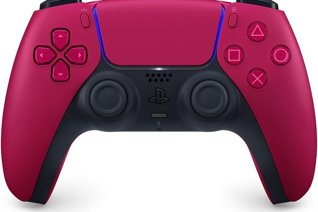 Sony, Manette PlayStation 5 officielle DualSense, Sans fil, Batterie rechargeable, Bluetooth, Compatible avec PS5 et PC, Couleur : Cosmic Red