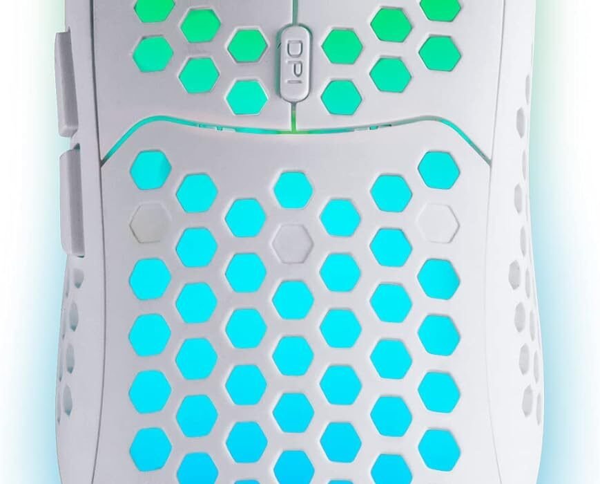 Mars Gaming MMW3W Wireless Gaming Mouse, RGB Flow, Ultralight 79g, 3200DPI, White