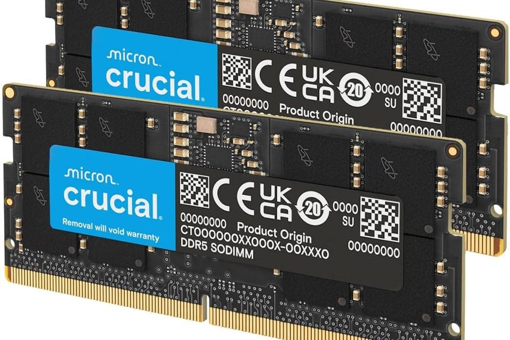 Crucial RAM 32GB Kit (2x16GB) DDR5 5600MHz (or 5200MHz or 4800MHz) Memory for Laptop CT2K16G56C46S5