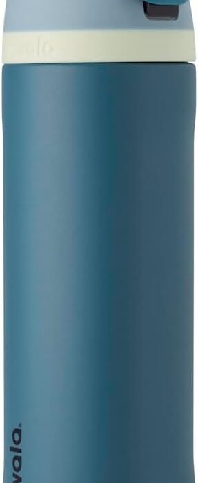 Owala FreeSip Insulated Stainless Steel Water Bottle with Straw and Lid, 24 oz BPA Free, Keeps 24 Hours Cool for Sports and Travel, Denim