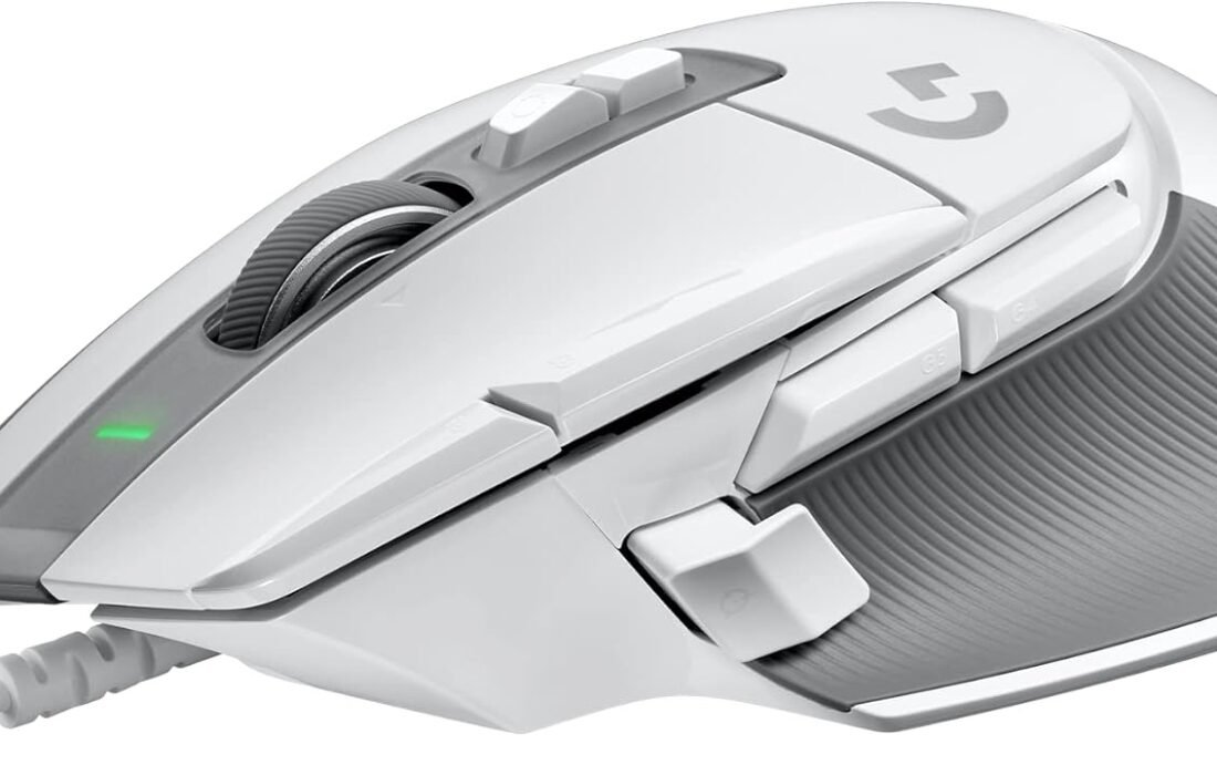 Logitech G Lightforce 502 x Wired Gaming Mouse – Optical to Mechanical Hybrid Primary Buttons, Hero 25K Gaming Sensor, Compatible with PC – MacOS/Windows – White