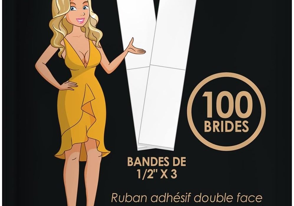 Linda’s Essentials Adhésif double face peau pour body tape et scotch vetement peau (100 pièces) – Fashion Tape et vetement peau et scotch peau vetement