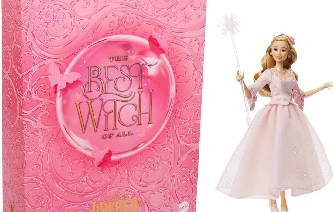 Mattel Wicked Poupée Glinda du Film Universal Pictures Wicked: for Good à Collectionner avec Tenue Amovible, inspirée du Film Wicked: for Good, exclusivité Amazon, JFM11