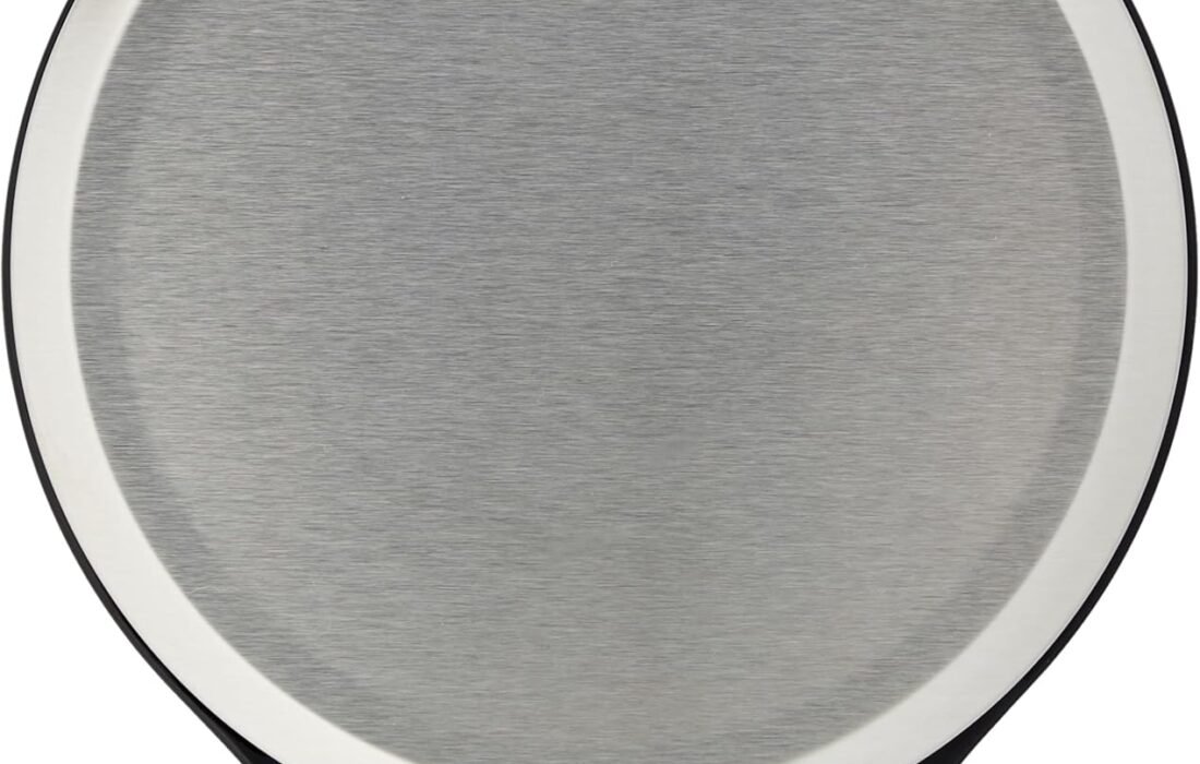 Amazon Basics Digital Kitchen Scales, BPA Free, Stainless Steel with LCD Display (Batteries Included), Black