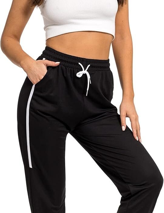 Futuro Fashion Women’s Cotton Joggers with Pockets and Elastic Waist Casual Fit for Women for Running Jogging Soft Lightweight Sports Pants Size S-XL